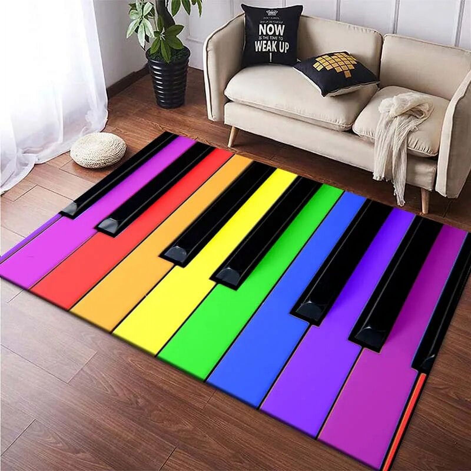 Piano Keys Music Carpet for Living Room AntiSlip Door Mat Home Decor