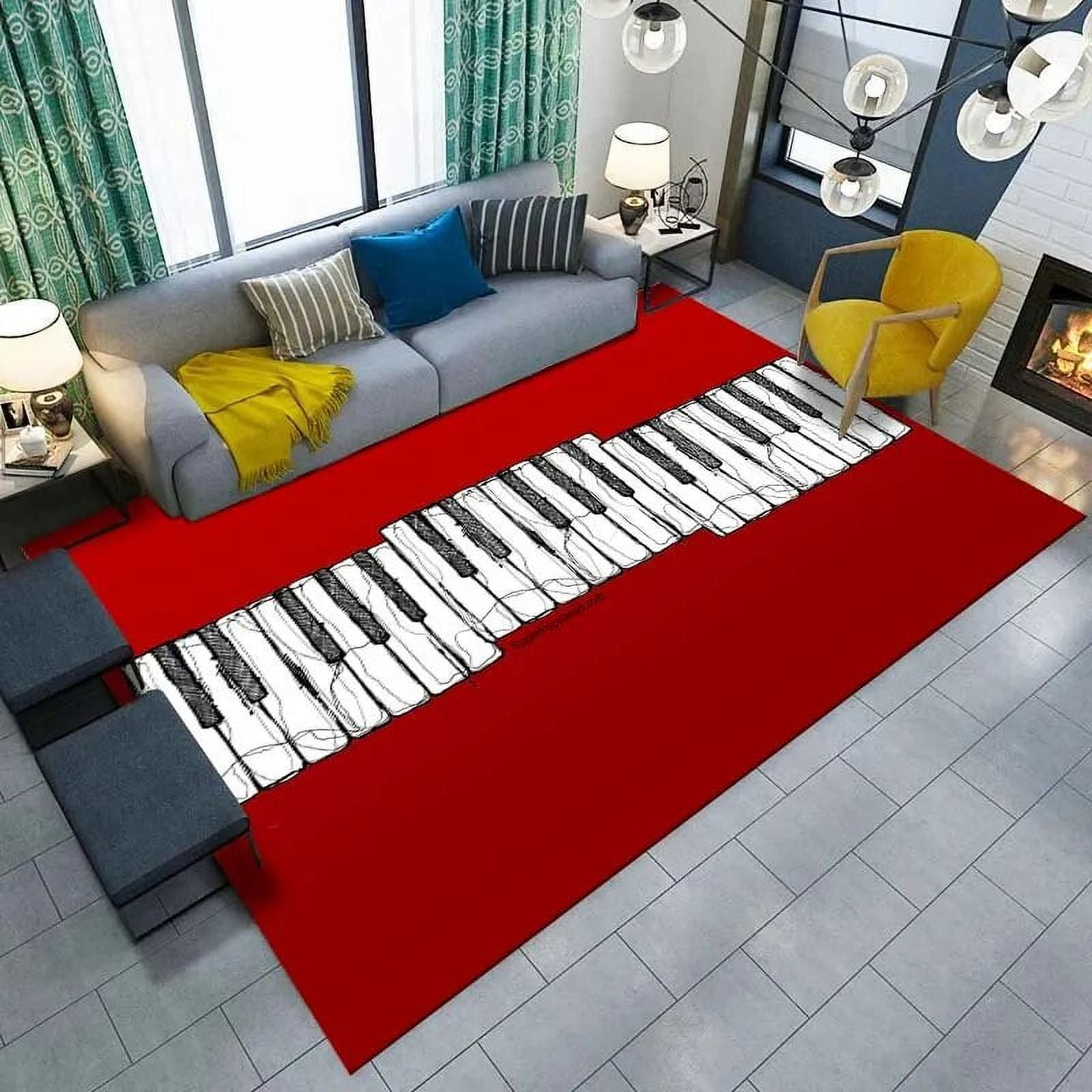 Piano Keys Music Carpet for Living Room AntiSlip Door Mat Home Decor