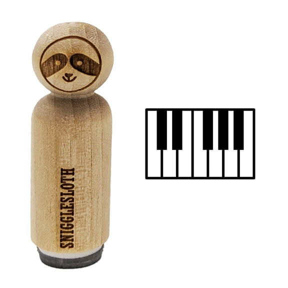 Piano Keys Octave Rubber Stamp for Scrapbooking Crafting Stamping - Mini 1/2 Inch