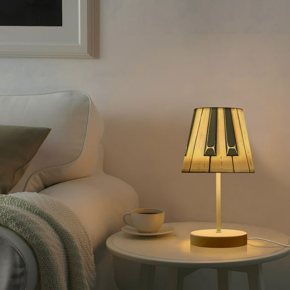 Piano Keys Painting Desk Lamp 3 Color Modes LED Table Lamp Nightstand Reading Light for Bedroom Living Room