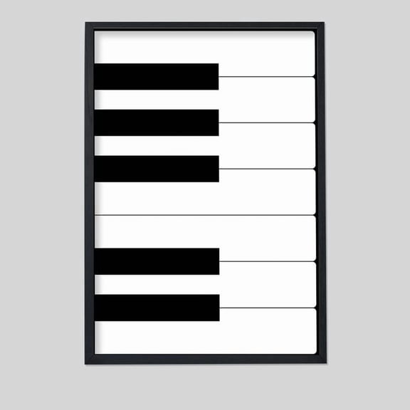 Piano Keys Poster - Jazz Print - Music Art - Modern Art - Minimal Art - Gift for Men, Women & Musician - Wall Decor for Bedroom, Living Room, Dorm or Music Room Retro Style - Size 24''x36'' - Postora