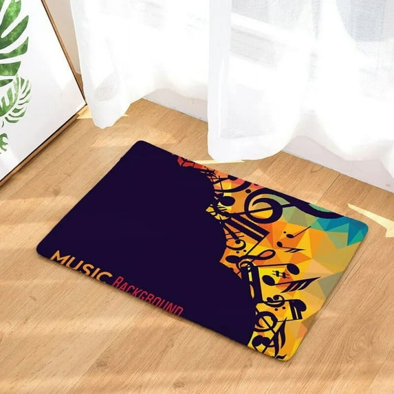 Piano Keys Printed Doormat Living Room -slip Carpet Absorbent Music Note Bath Mat Bedroom Kitchen Rug Welcome Door Mats