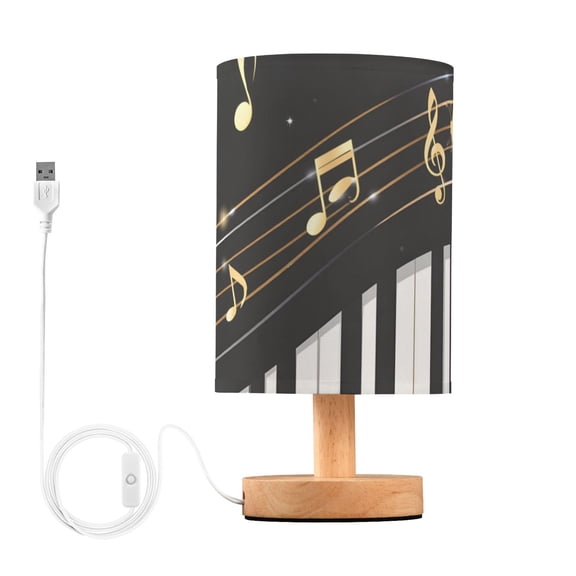 Piano Keys Stave Notes Butterfly Table Lamp with USB Port LED Warm Light Lamp Night Light Home Decor