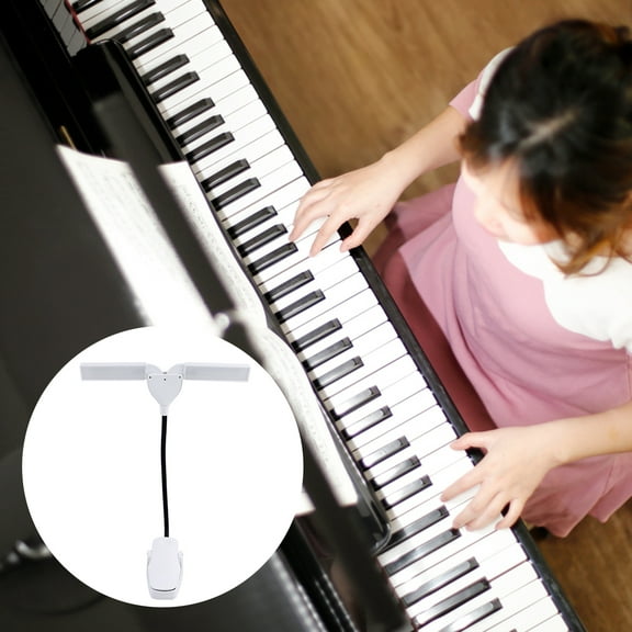 Piano Lamp Light Light Ledgooseneck Rotatable Keyboard Usb Reading Stand White Black Home Lamps Piano Upright Flexible