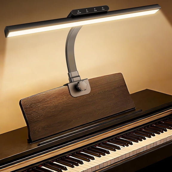 Piano Lights for Digital Piano and Grand Piano, Professional Led Clip lamp with Ambient Light, Memory Function,Piano Lamps for Sheet Music