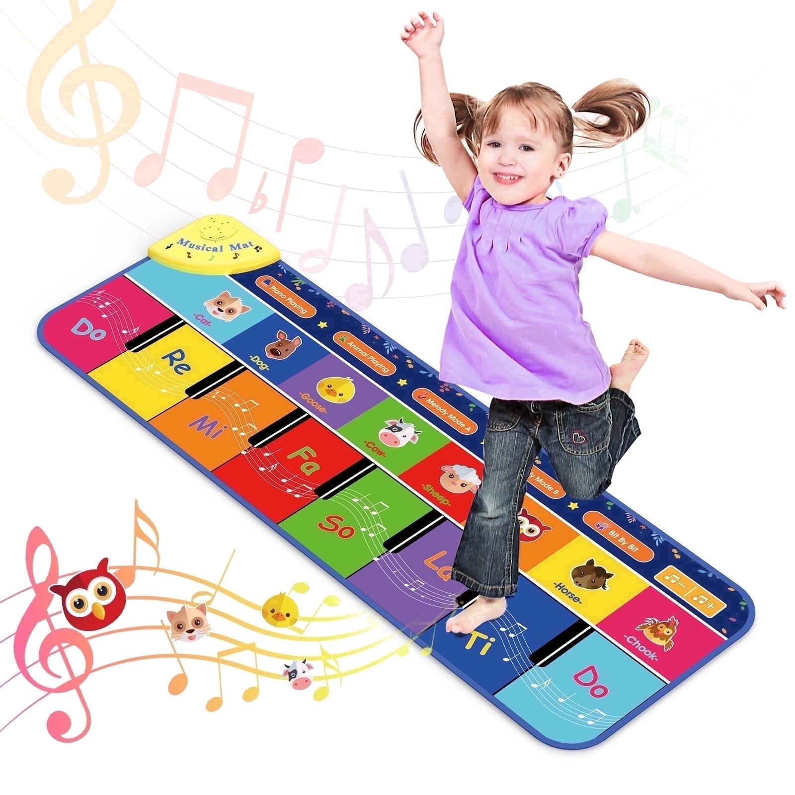 ATOPDREAM-US Piano Mat Keyboard Piano for Kids 3 4 5 6 Years Old, Dance Mat Toddler Musical Toys Floor Keyboard Piano Mat, Girls Gifts for Kids Boys Girls Ages 3 4 5 6 7 8