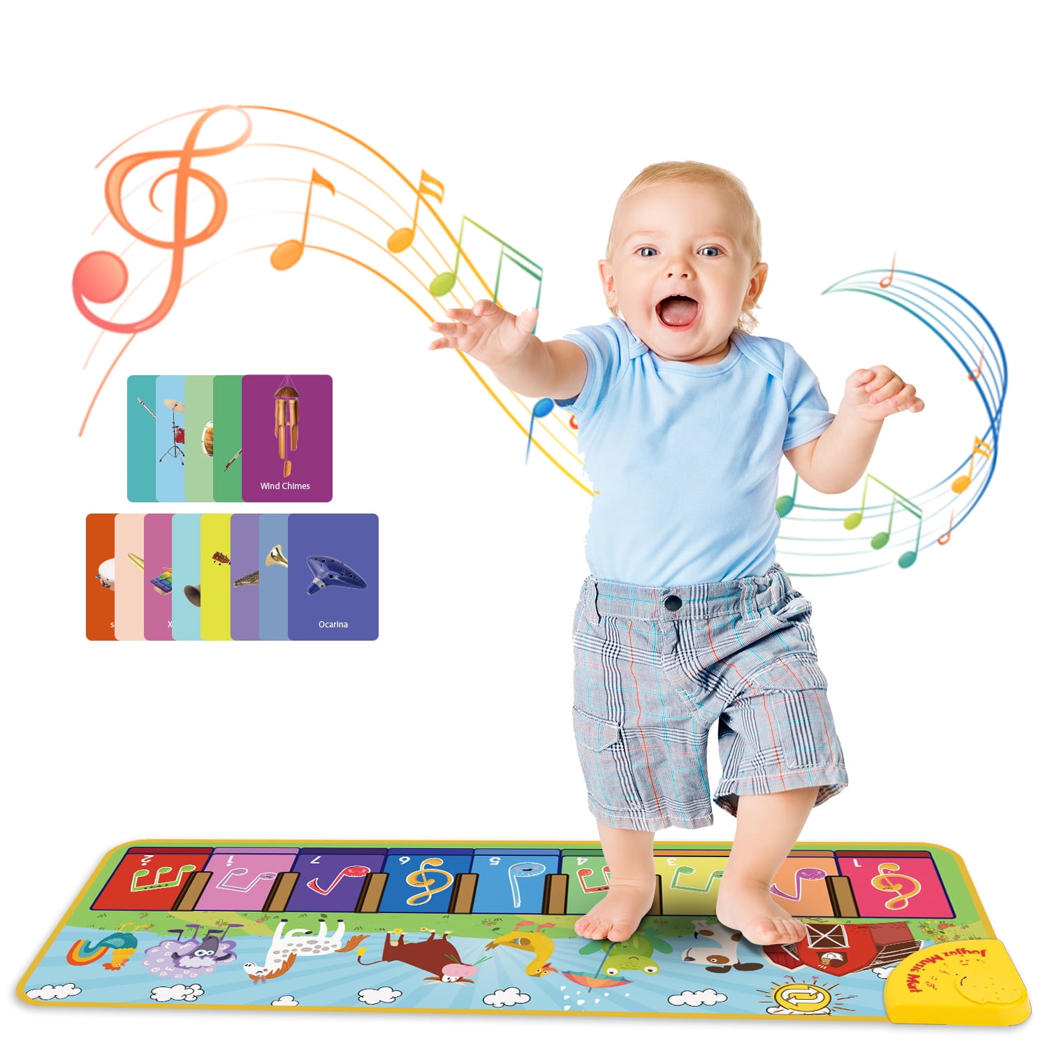 Piano Mat Keyboard Piano for Kids, Dance Mat Musical Floor Keyboard