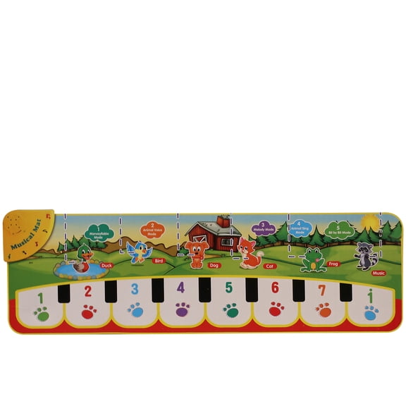 Piano Mat for Kids 35 x 11, Forest & Twelfth Musical Instruments, Educational Toys, Features Animal Sounds Mode, Melody Mode, Keyboard Plays Popular Songs, Soft to The Touch, for Kids Ages 3+