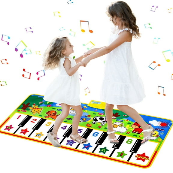 Syell Piano Mat for Kids, 53' x 23 inch Electronic Keyboard Dance Mat, Musical Playmat Early Education Toys for 1 2 3+ Year Old Boys Girls