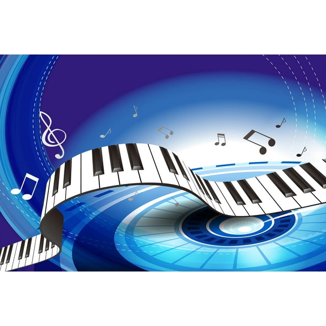 Piano Musical Notes Theme Pianist Party Backdrop Birthday Decoration ...