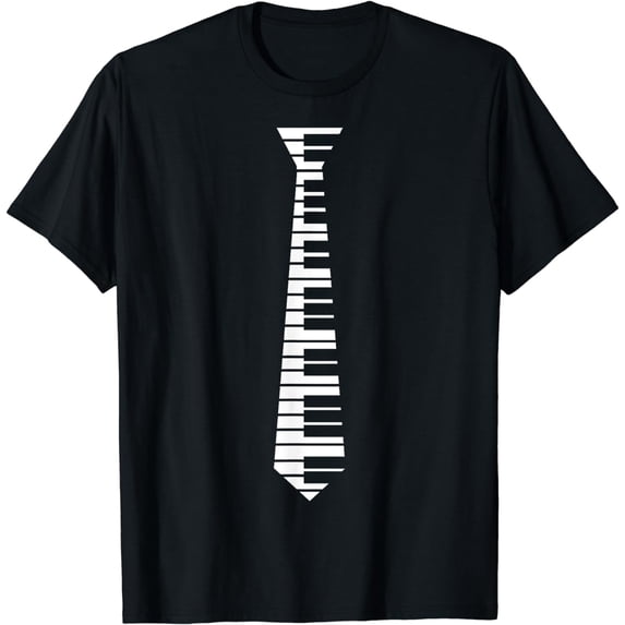 Piano Neck Tie Funny Humorous Keyboard Music Player, Pianist T-Shirt