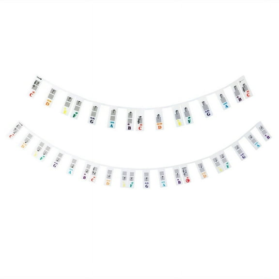 Piano Note Sticker Button Strip Silicone Color Universal Detachable Keyboard Sticker (PVC Box) 61 Keys