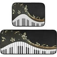 thumbnail image 1 of Piano Notes Anti Fatigue Mats for Kitchen Floor, Set of 2 Non Skid Washable Waterproof Anti Kitchen Floor Mats for Kitchen Office Laundry Room Bathroom (19"x27"+19"x47"), 1 of 7