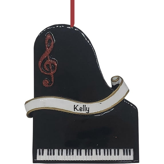 Piano Personalized Christmas Ornaments 2023 - Fast & Free 24h Customization – Music Lover Music Themed Christmas Decorations with Name - Comes Gift-Wrapped
