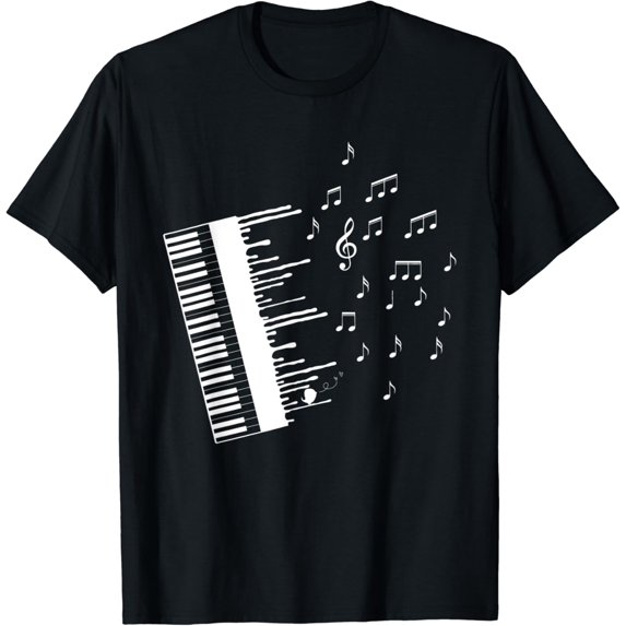 Piano Player Art Flying Music Notes Bird Love T-Shirt mens t shirt,black,women,funny,misfits,men,journey
