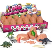 12 Pack Dino Egg Dig Kit for Kids, Dinosaur Toys for Boys & Girls, STEM Educational Science Excavation Set, Perfect Birthday Party Favors for Ages 6-12