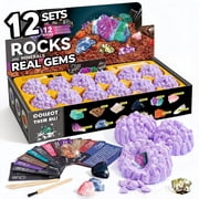 Piano Potato Mineral Mining Kit Gem Dig Kit,Rock Dig Kit Dig up 12 Rock & Mineral Collection Gemstones & Crystals Diamond Mining Kit for Kids Gemology Mining Gift Rocks Minerals for Boys Girls