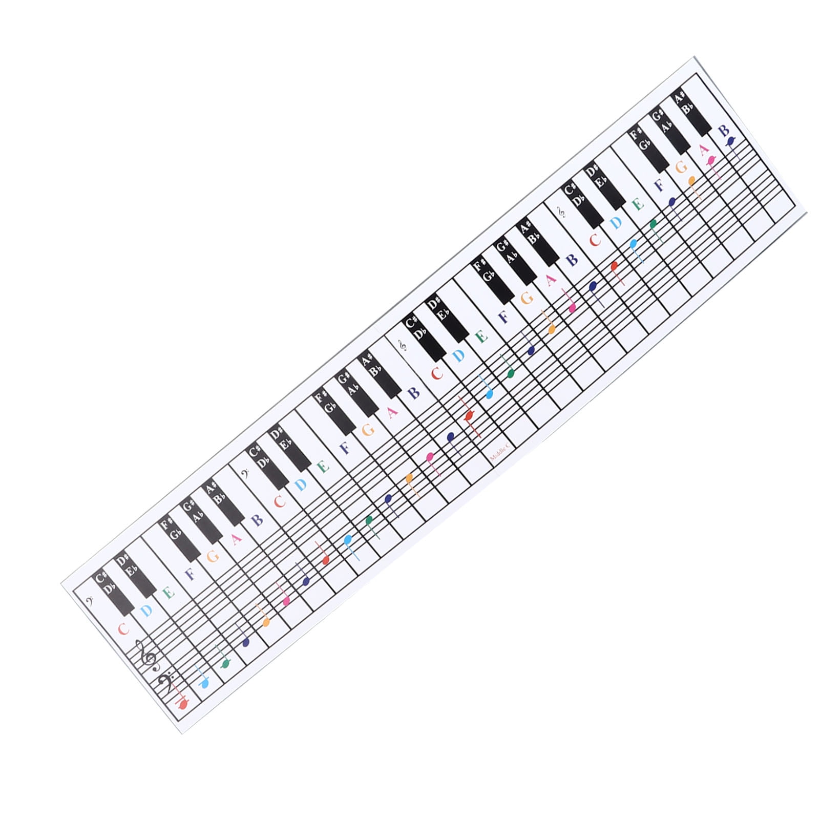 Piano Reference Card, Overall Guidance Electric Keyboard Chart For 61