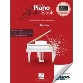The Piano Scale Book by Ben Andrew Piano Sheet Music Instruction Book with Standard Notation, Color Keyboard Diagrams, M, (Paperback)