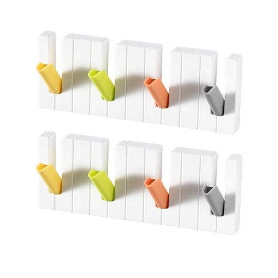 Piano-Shaped Wall Key Holder with Large Hooks & Mail Pocket, Decorative Key Organizer Rack, Space-Saving Wall Mounted Storage for Home Entryway Hallway