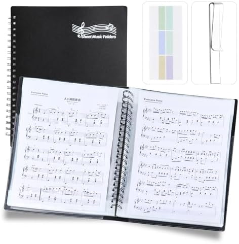 Choir Folders Music Sheet Folder With 40 Sleeves (80 Pages) - Writable ...