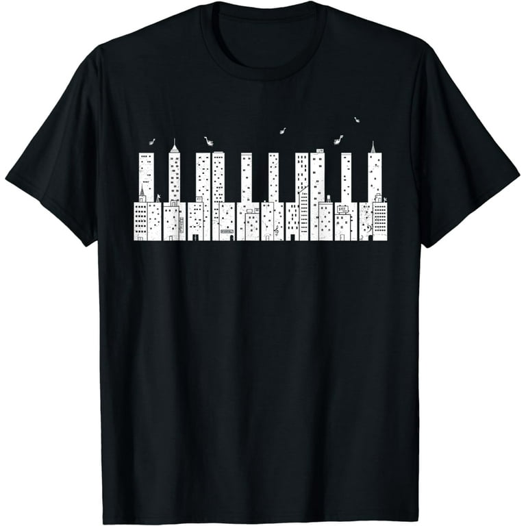 Piano Shirt Skyline - Keyboard Music T-Shirt Piano Shirt Skyline - Keyboard Music T-Shirt