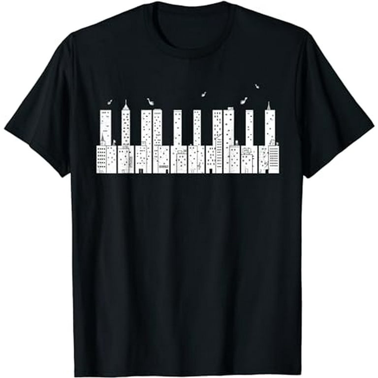 Piano Shirt Skyline - Keyboard Music T-Shirt Piano Shirt Skyline - Keyboard Music T-Shirt