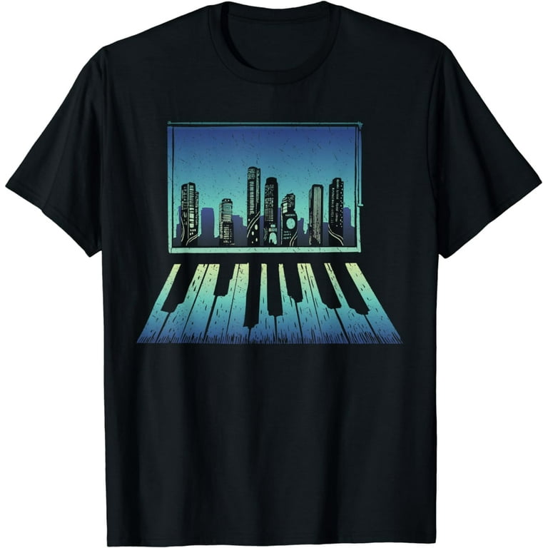 Piano Shirt Skyline - Keyboard Music T-Shirt Piano Shirt Skyline - Keyboard Music T-Shirt