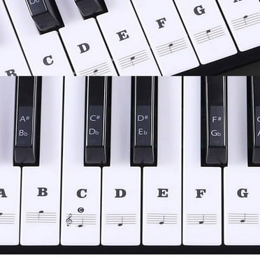 Piano Sticker Transparent Piano Keyboard Sticker Removable Electronic Keyboard 37/49/54/61/88 Key Piano Sticker For Kids Beginners Piano Practice