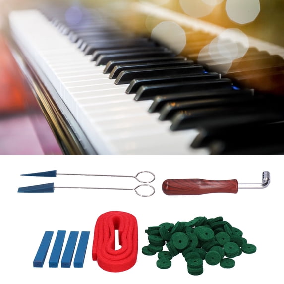 Piano Tuner Tool Kit Professional Piano Tuning Tune Fixing Temperament Strip Piano Tuner Mute Tools Kit Piano DIY Fixing Set