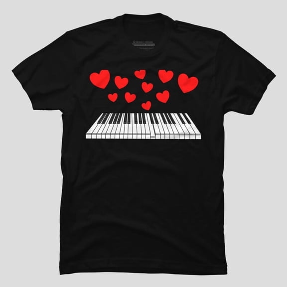 Piano Valentines Pianist Wedding Anniversary Musician H11925 Unisex T-Shirt, Up to 5XL Available