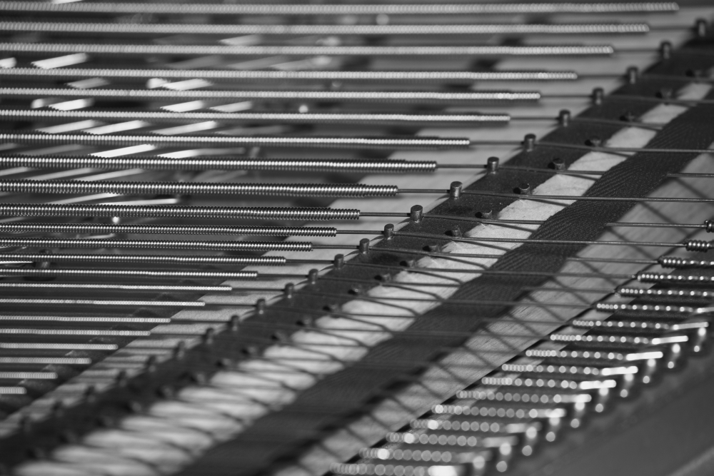 Piano strings Waterloo Quebec Canada Canvas Art - David Chapman Design Pics (19 x 12)