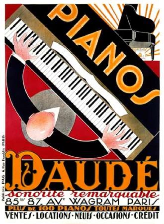 Pianos Daude Canvas Art - Andre Daude (18 x 24)
