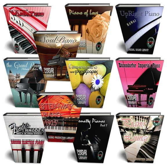Pianos Mega Bundle - 11 Large Essentials Wave Samples/Loop Studio Libraries. Download only!