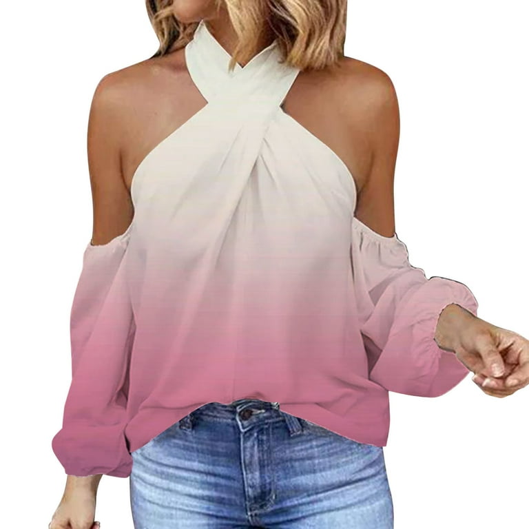 Pianpianzi Womens Tall Shirts Blouses Long Sleeve Summer Tops for Women  Basics Women Shirt Ladies Knit Shirt Casual Loose Long Sleeve Sling Print
