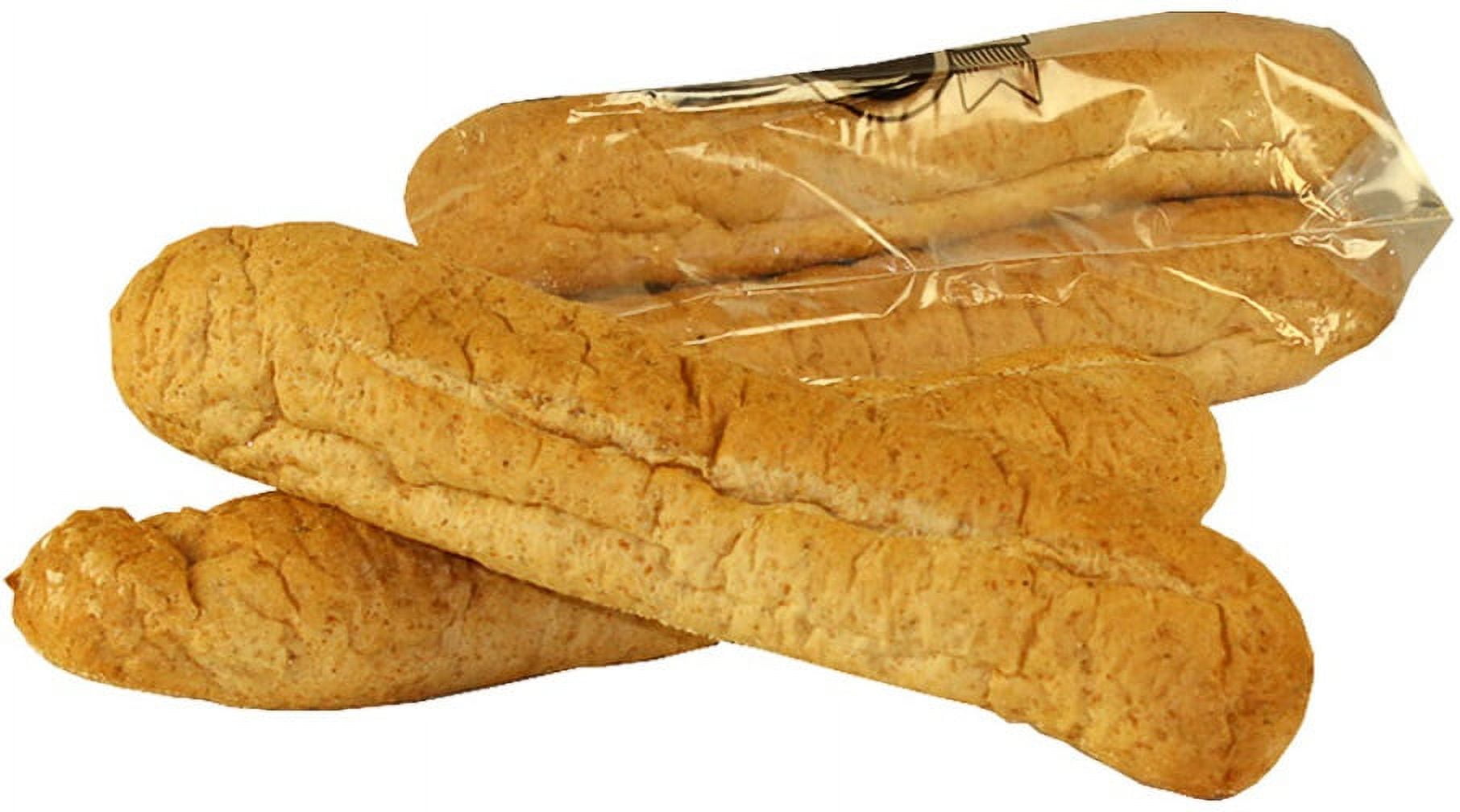 Piantedosi Fully Baked Sliced Wheat Sub Bun Roll, 12 inch - 6 count per pack -- 8 per case