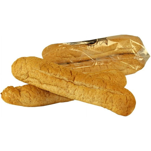 Piantedosi Fully Baked Sliced Wheat Sub Bun Roll, 12 inch - 6 count per pack -- 8 per case
