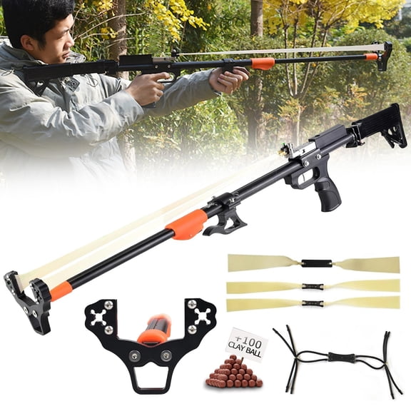 Piaoyu Adult Adjustable Length Hunting Slingshot, Outdoor Shooting Slingshot Set
