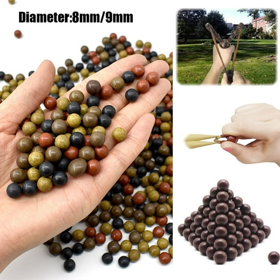 Piaoyu Clay Slingshot Ammo Balls Biodegradable for Shooting and Hunting Target Practice (about 0.35 in)