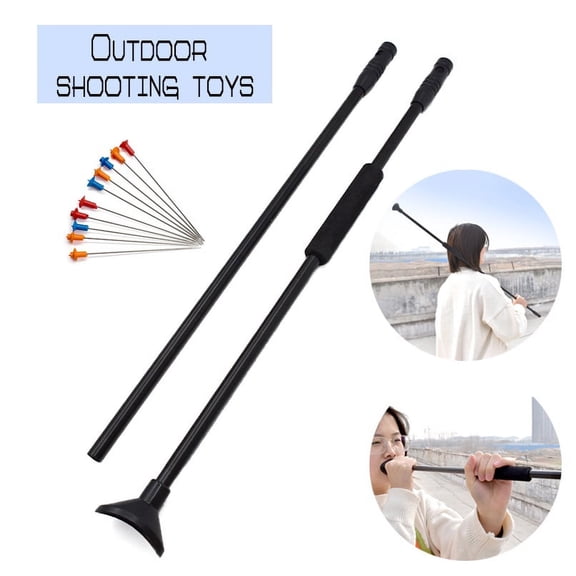 Piaoyu Foam Dart Blaster with Junction Tube and 10 Arrows Blow Darts, Metal
