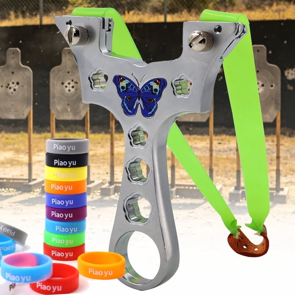 Piaoyu Hunting Alloy SlingShot for Shooting Professional Hunting Launching Bands High Velocity Catapult Slingshots for Adults