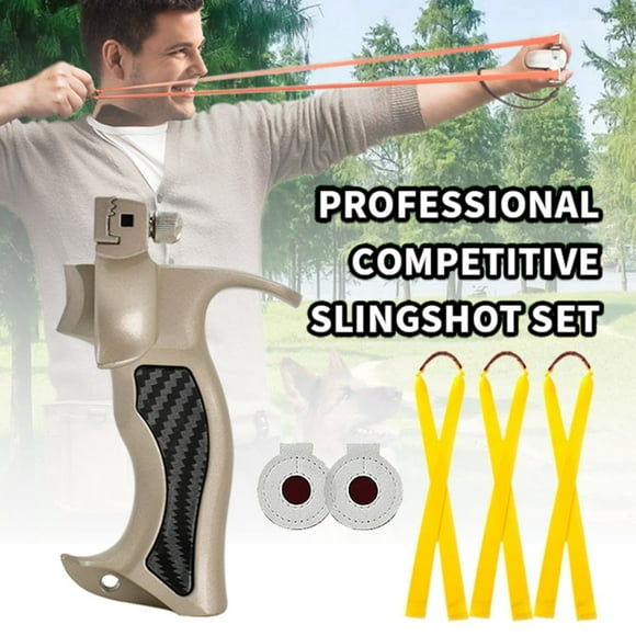 Piaoyu Outdoor Hunting and Shooting Metal Professional Slingshot for Adult with Rubber Bands/Target