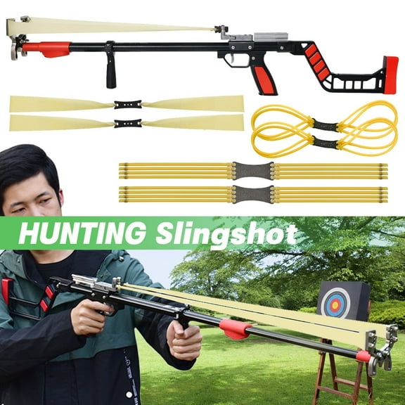 Piaoyu Outdoor Telescopic Rod Slingshot for Hunting and Shooting for Adults,Slingshot Shooting Accessories for Target Practi