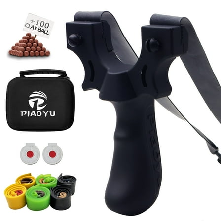 Piaoyu Resin Slingshot Set, Adult Flat Rubber Belt Large-sized Shooting Practice Slingshot, Daily Entertainment Stress Relief, Outdoor Cool Catapult Game Toy