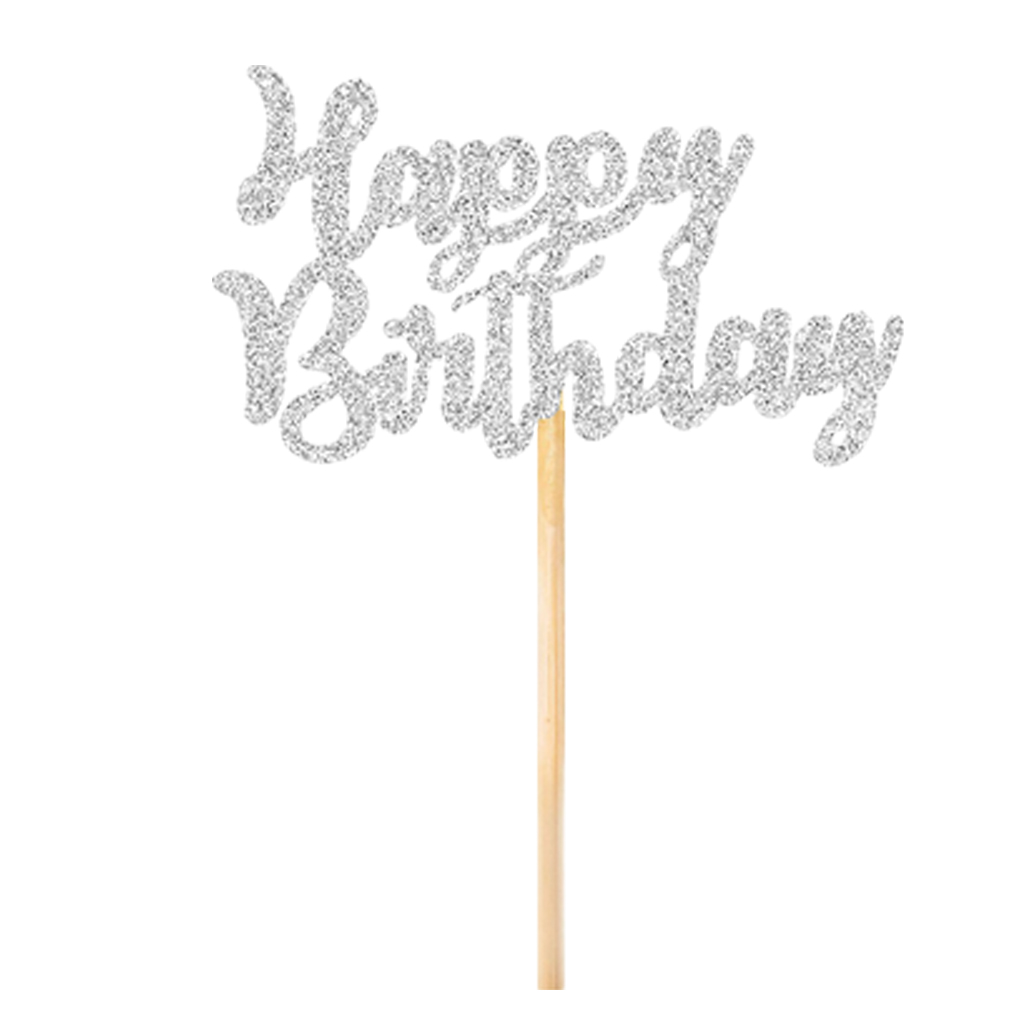 Silver Topper Piartly Cake Topper Cake Decoration Cupcake Toppers Cake Toppers For ...