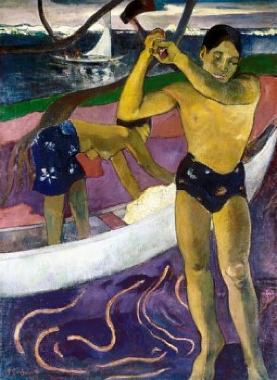 Pias Woodcutter Paul Gauguin (1848-1903French) Private Collection Canvas Art - Paul Gauguin (18 x 24)