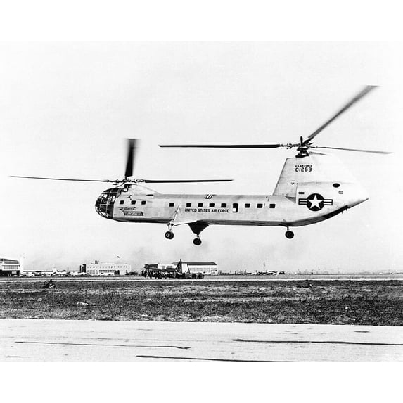 Piasecki H-16 Transporter Helicopter Style -2 - 24x36 Inch Laminated Aviation Poster - Stunning Detail and Bold Colors