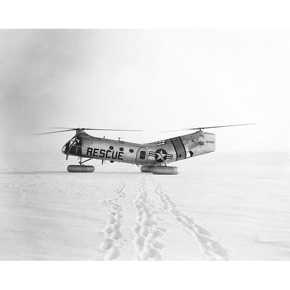 Piasecki H-21 Flying Banana Helicopter Style -1 - 24x36 Inch Laminated Aviation Poster - Stunning Detail and Bold Colors