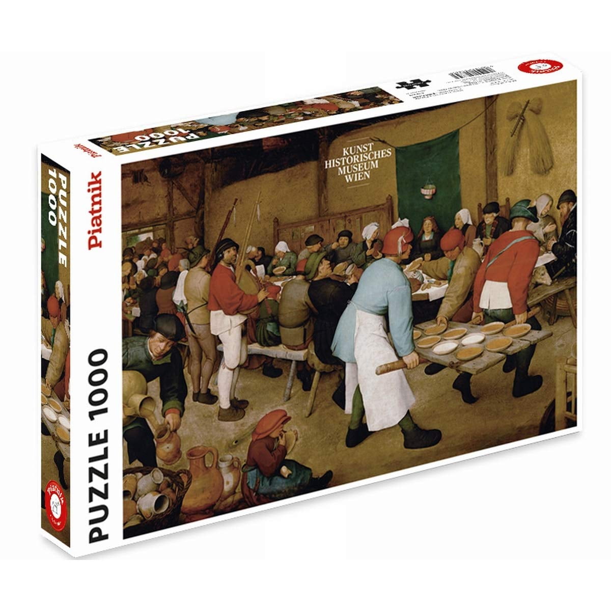 Piatnik 1000 Piece Jigsaw Puzzle - Peasant Wedding by Pieter Bruegel