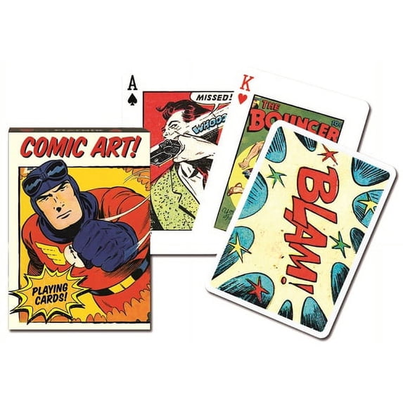 Piatnik Vintage American Comic Book Art Playing Cards Single Deck Made Austria